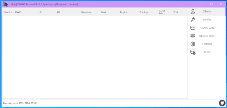 Eagle Monitor RAT Reborn V3.2.2.0