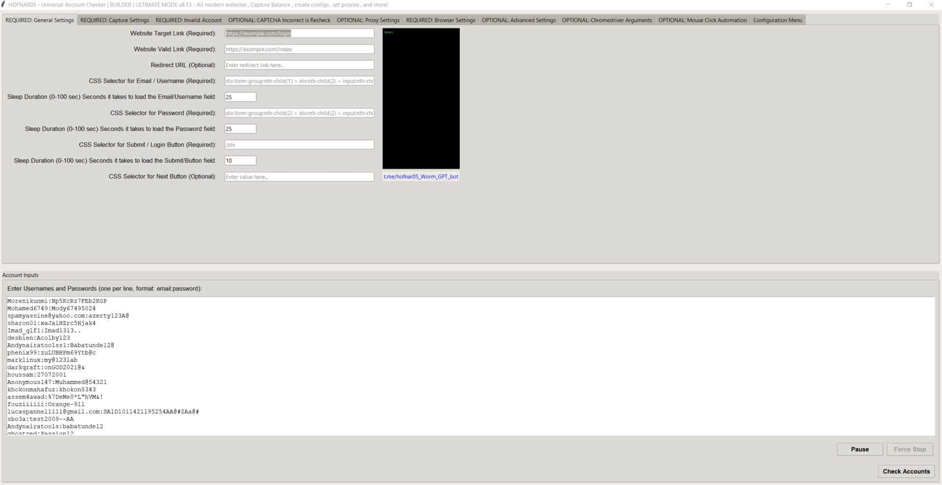 ULTIMATE Account Checker v8.13