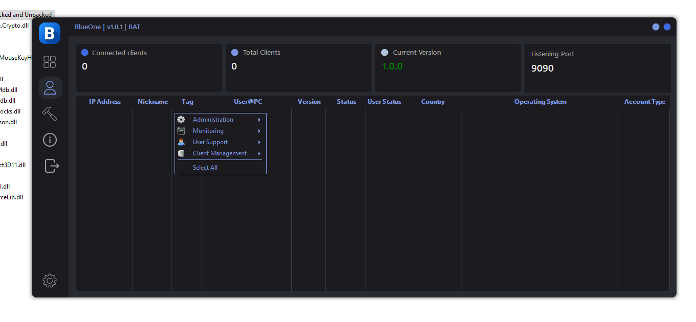 BlueOne V 1.0.1 RAT Cracked